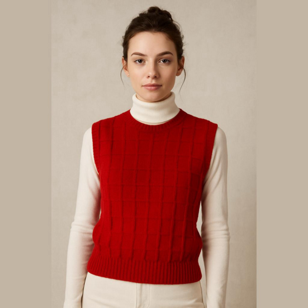 Vintage Country Sophisticates by Pendleton Cotton sleeveless knit sweater vest